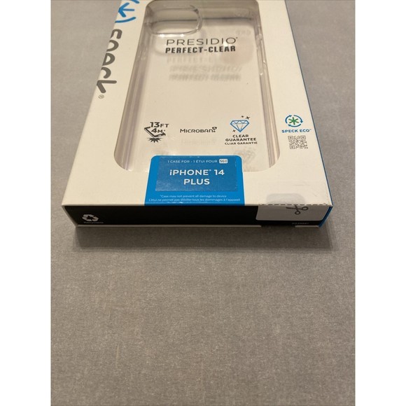 Speck Presidio Perfect Clear Drop Protection Case for iPhone 14 Plus Magsafe - Picture 2 of 6